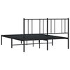 vidaXL Bettgestell mit Kopfteil Metall Schwarz 120x200 cm