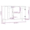 vidaXL Sideboard Grau Sonoma 102x35x70 cm Holzwerkstoff
