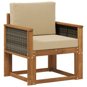vidaXL Outdoor Mittelsofa Massivholz Akazie Natur