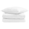 vidaXL | Bettdecken Set | mit Kissen 2 pcs Wei&szlig; 135 x 200 cm Daunen