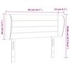 vidaXL Kopfteil mit Ohren Dunkelbraun 83x23x78/88 cm Stoff