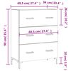 vidaXL Sideboard Grau Sonoma 69,5x34x90 cm Holzwerkstoff