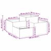 vidaXL Gartenblumentopf Anthrazit 100 x 100 x 48 cm Stahl