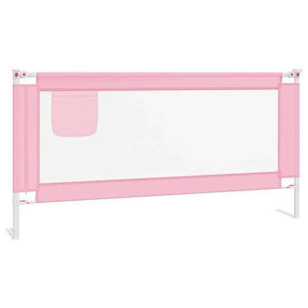 vidaXL Kleinkind-Bettschutzgitter Rosa 180x25 cm Stoff