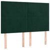 vidaXL Boxspringbett mit Matratze & LED Dunkelgr&uuml;n 140x200 cm Samt