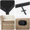 vidaXL Garten Essgruppe mit Kissen 7 pcs Beige Poly-Rattan