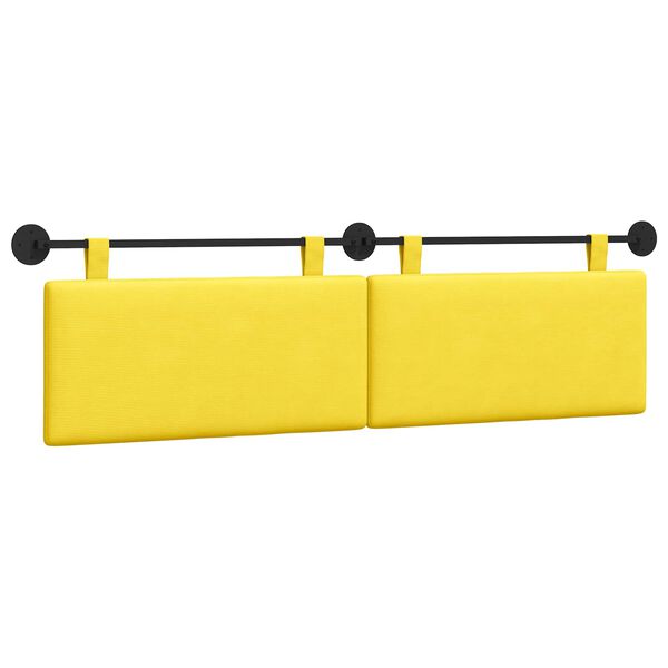 vidaXL H&auml;ngevorderseite Uni Helles Gelb 170 x 55 x 5 cm Cordstoff