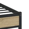 vidaXL Metallbett ohne Matratze Sonoma-Eiche 150x200 cm