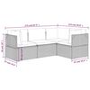vidaXL 4-tlg. Garten-Lounge-Set mit Kissen Grau Poly Rattan