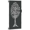 vidaXL Gartentor 85x200 cm Cortenstahl Baum-Design