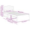 vidaXL Bettrahmen Sonoma-Eiche 75 x 190 cm Massives Kiefernholz