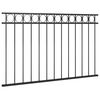 vidaXL Zaunelement Stahl 1,7x0,8 m Schwarz