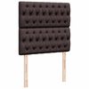 vidaXL Boxspringbett mit Matratze Dunkelbraun 90x200 cm Stoff