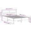 vidaXL Massivholzbett ohne Matratze 140x200 cm Kiefernholz