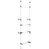 vidaXL Teleskop-Garderobe mit Stangen und Regal Aluminium