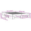 vidaXL Bettgestell Grau Sonoma 120x190 cm Holzwerkstoff