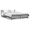 vidaXL Bettgestell mit Schubladen Grau Sonoma 120x190 cm Holzwerkstoff