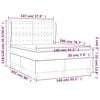 vidaXL Boxspringbett mit Matratze Taupe 140x200 cm Stoff