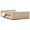 vidaXL Massivholzbett ohne Matratze 120x200 cm Kiefernholz