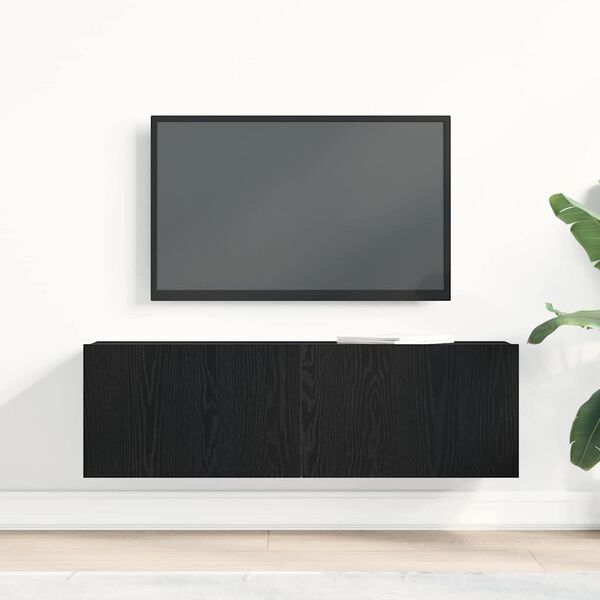 vidaXL TV-Schr&auml;nk Schwarz Eichen-Optik 100 x 30 x 30 cm Holzwerkstoff