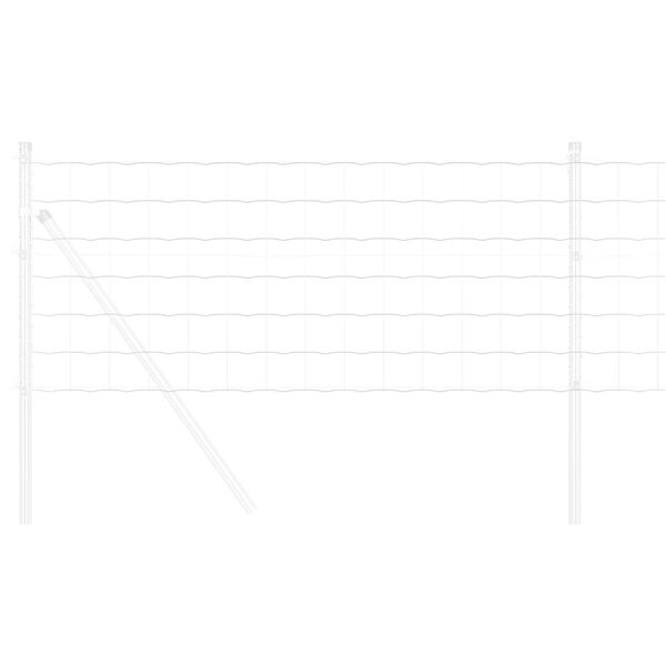 vidaXL Eurozaun Silber 0,6 x 10 m Feuerverzinktes Eisen