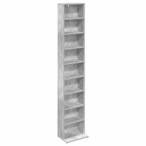 vidaXL CD Regal Betongrau 33 x 23,5 x 175 cm Holzwerkstoff