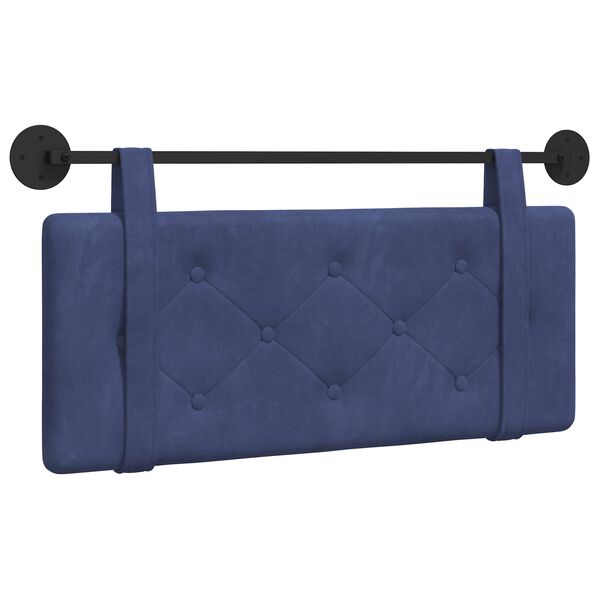 vidaXL H&auml;ngevorderseite Wandmontiert Polizeiblau 110 x 55 x 5 cm Samt