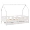 vidaXL Kinderbett mit Schubladen 90x190 cm Massivholz Kiefer