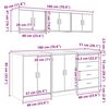 vidaXL Garagenschr&auml;nke 6 Stk. R&auml;uchereiche Holzwerkstoff