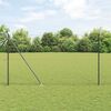 vidaXL Zaun mit Pfosten Grau 1,6 x 100 m PVC-beschichteter Stahl