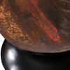 vidaXL Couchtisch Massiv-Altholz Schwarzer Standfu&szlig; 60x60x33 cm