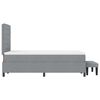 vidaXL Boxspringbett mit Matratze Hellgrau 120 x 190 cm Stoff