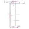 vidaXL Schiebet&uuml;r mit Beschlag Schwarz 102,5x205 cm ESG-Glas