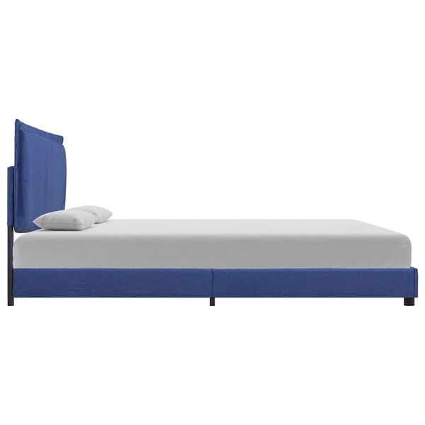 vidaXL Bettgestell ohne Matratze Blau Stoff 150x200 cm