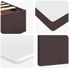 vidaXL Ottoman-Bett mit Matratze Dunkelbraun 180x200 cm Stoff