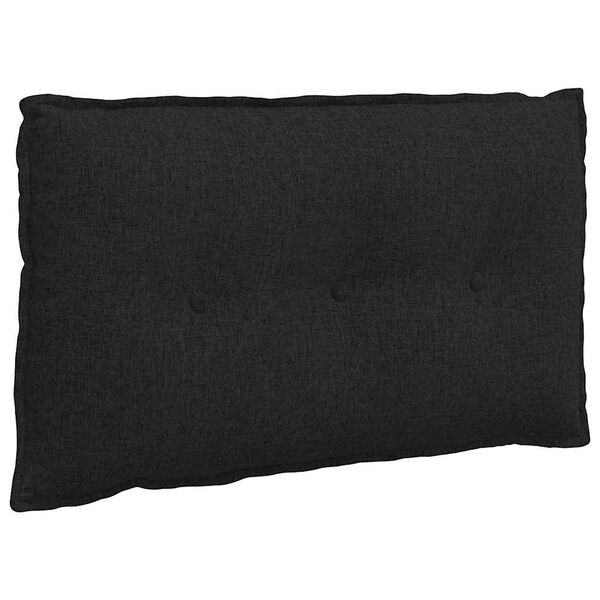 vidaXL R&uuml;ckenkissen Schwarz 80 x 19 x 50 cm Stoff