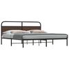 vidaXL Metallbett ohne Matratze Braun Eichen-Optik 200x200 cm