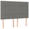 vidaXL Bettgestell ohne Matratze Dunkelgrau 140x190 cm Stoff