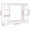 vidaXL Spiegelschrank mit LED Schwarz 76x15x55 cm