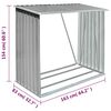 vidaXL Brennholzlager Verzinkter Stahl 163 x 83 x 154 cm Grau
