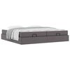 vidaXL Bettgestell mit Matratze mit Matratze 2 pcs Grau PVC