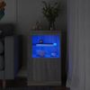 vidaXL Beistellschrank mit LED-Leuchten Grau Sonoma Holzwerkstoff
