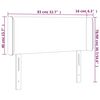 vidaXL LED Kopfteil Grau 83x16x78/88 cm Kunstleder