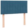 vidaXL Boxspringbett mit Matratze & LED Dunkelblau 80x210 cm Samt