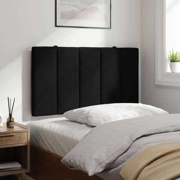 vidaXL Kopfteil-Kissen "Hanko" Schwarz 80 cm Samt
