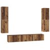 vidaXL TV-Schrankset Wandmontiert 7 pcs Altholz Holzwerkstoff