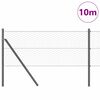 vidaXL Zaunpfosten Grau 10 x 0,6 m (36 mm Netz) Stahl und PVC