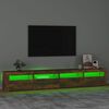 vidaXL TV-Schrank mit LED-Leuchten R&auml;uchereiche 240x35x40 cm