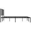 vidaXL Bettgestell mit Kopfteil Metall Schwarz 183x213 cm
