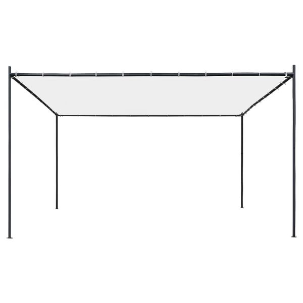 vidaXL Pergola mit Dach 4x4 m Weiß 180 g/m²